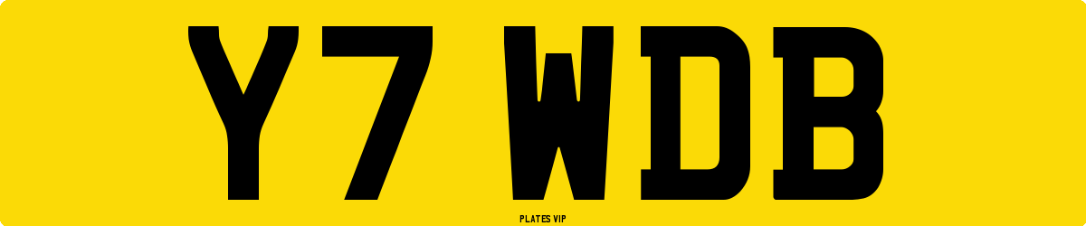 Y7 WDB Number Plate