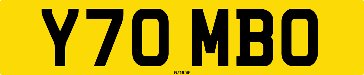 Y70 MBO Number Plate