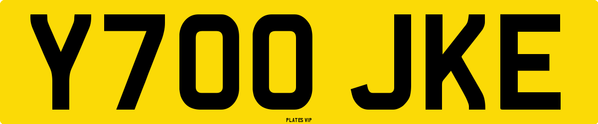 Y700 JKE Number Plate