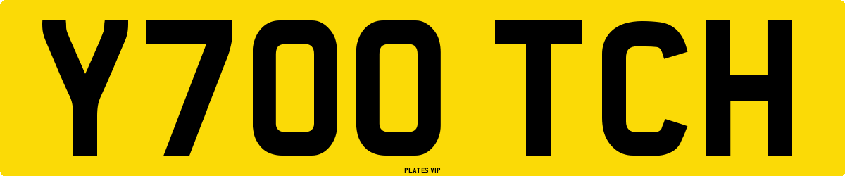 Y700 TCH Number Plate