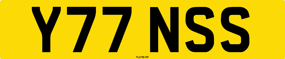 Y77 NSS Number Plate