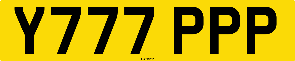 Y777 PPP Number Plate