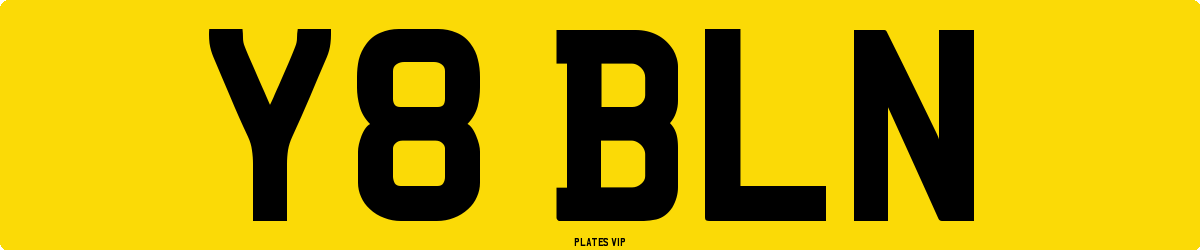 Y8 BLN Number Plate