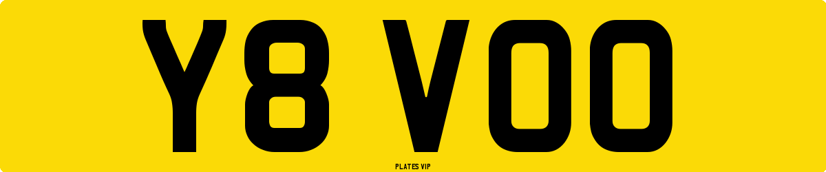 Y8 VOO Number Plate