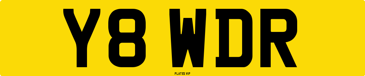 Y8 WDR Number Plate