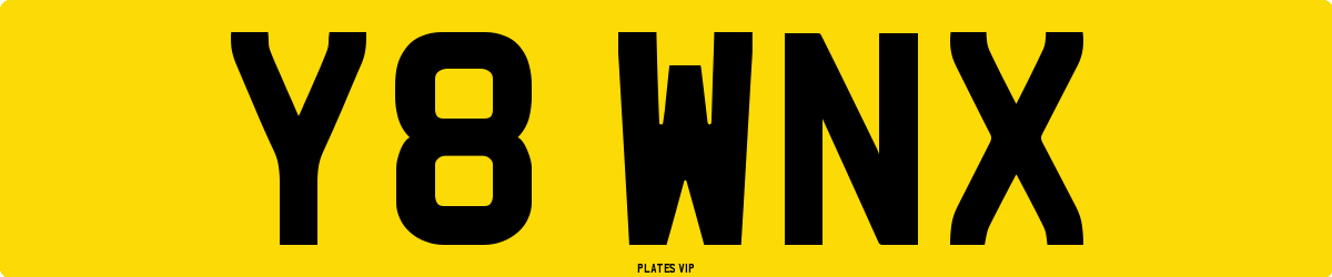 Y8 WNX Number Plate