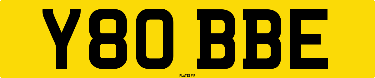 Y80 BBE Number Plate