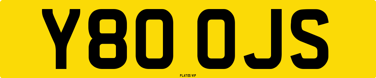 Y80 OJS Number Plate