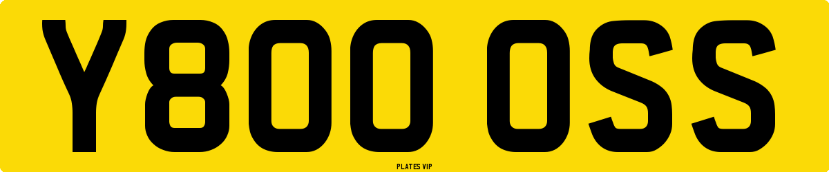 Y800 OSS Number Plate