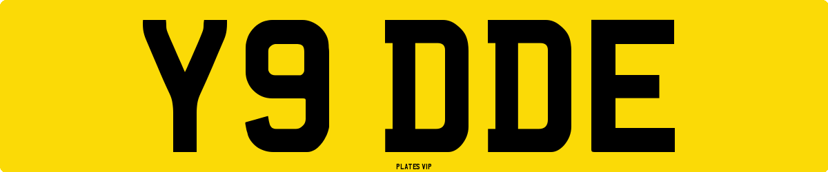 Y9 DDE Number Plate