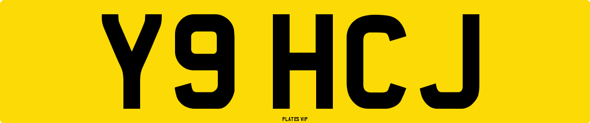 Y9 HCJ Number Plate