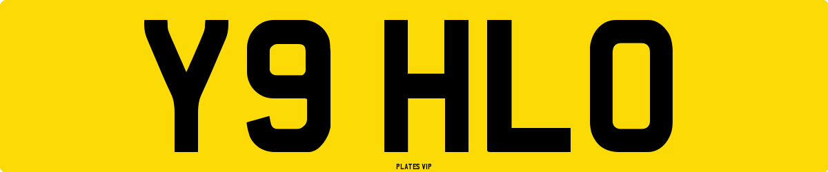 Y9 HLO Number Plate