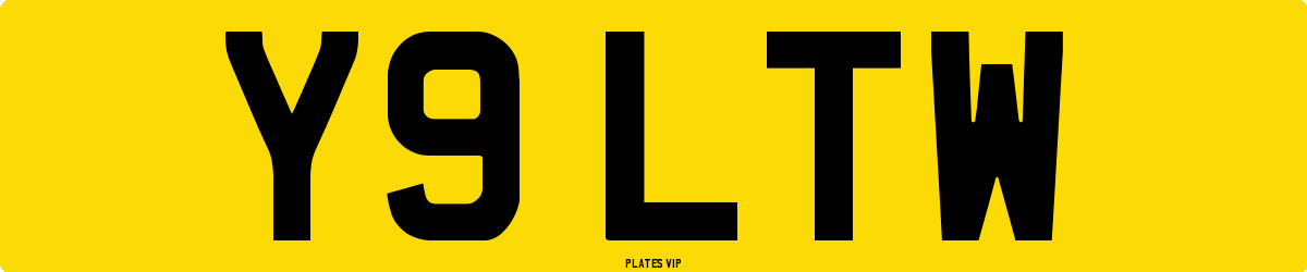 Y9 LTW Number Plate