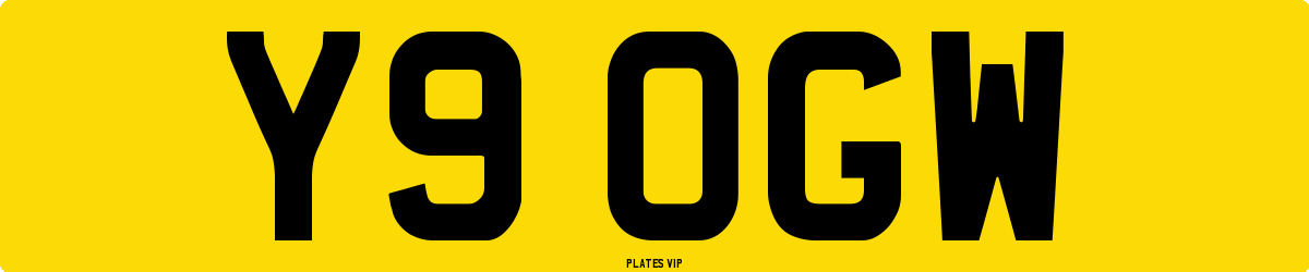 Y9 OGW Number Plate