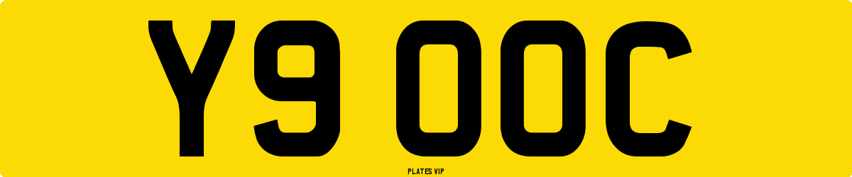 Y9 OOC Number Plate