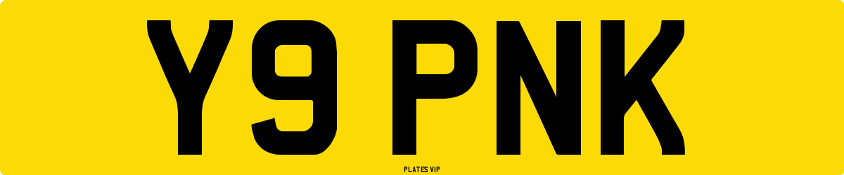 Y9 PNK Number Plate