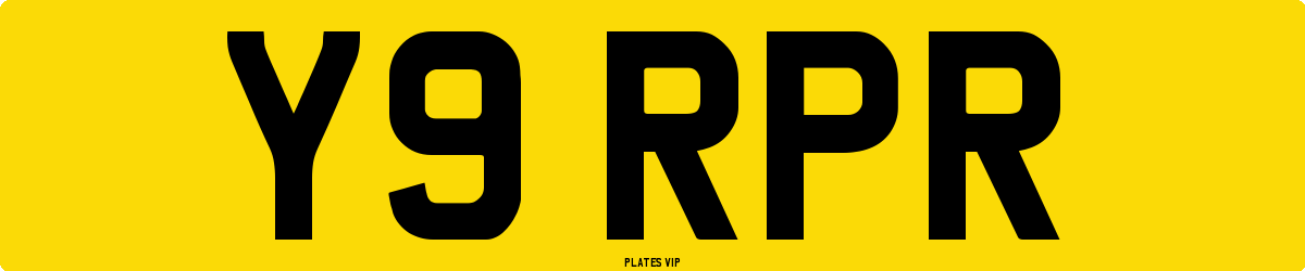 Y9 RPR Number Plate