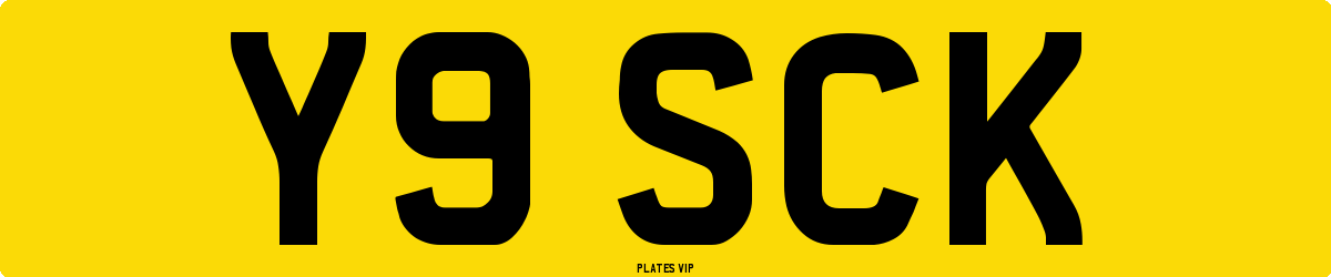 Y9 SCK Number Plate