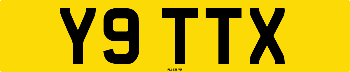 Y9 TTX Number Plate
