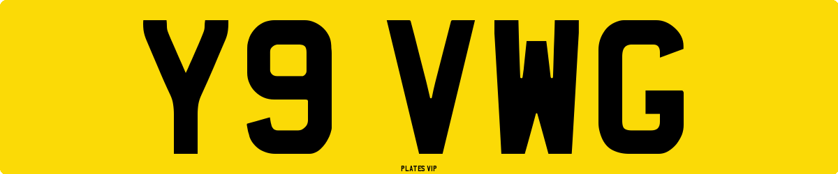 Y9 VWG Number Plate