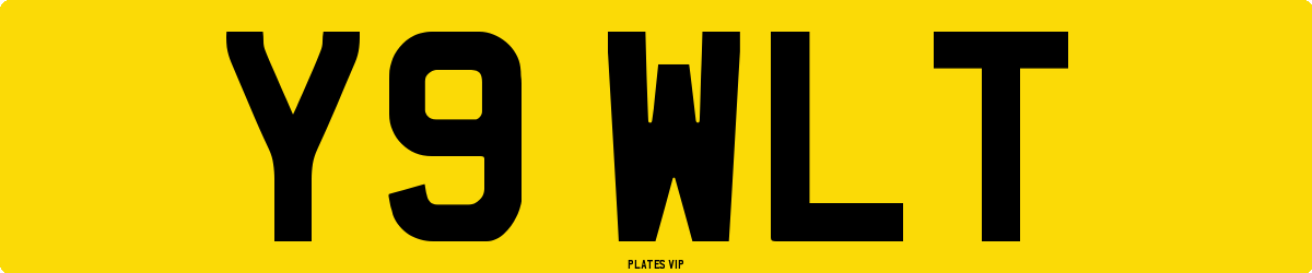 Y9 WLT Number Plate