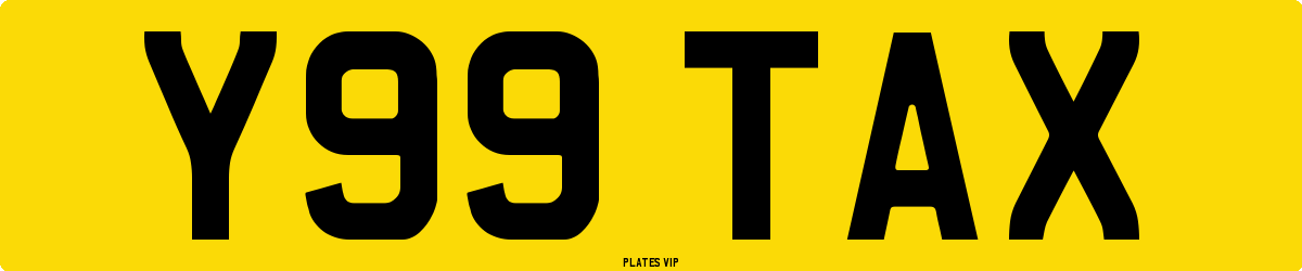 Y99 TAX Number Plate