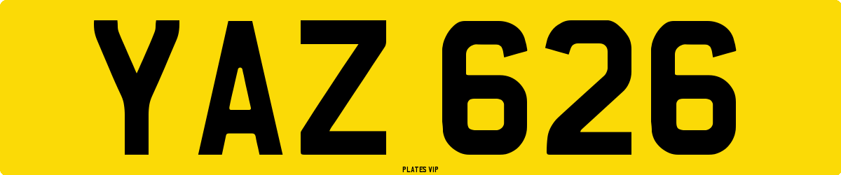 YAZ 626 Number Plate