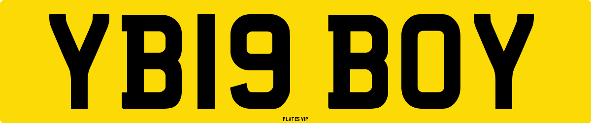 YB19 BOY Number Plate