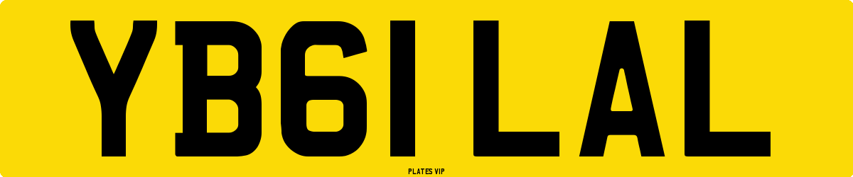 YB61 LAL Number Plate