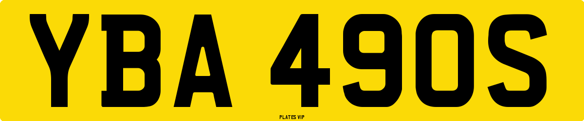 YBA 490S Number Plate