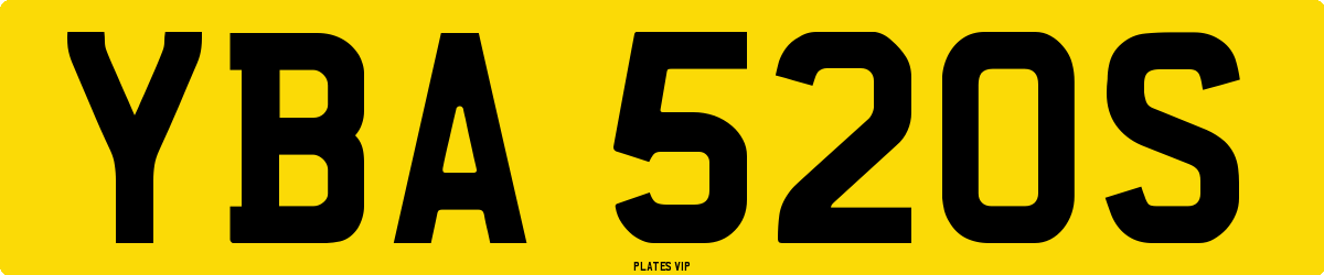 YBA 520S Number Plate
