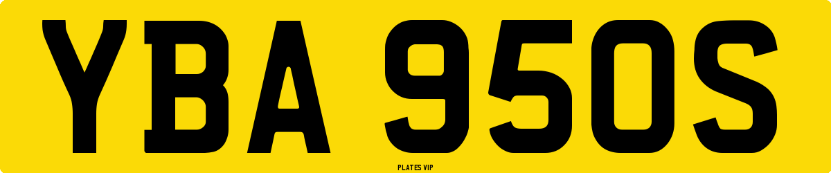 YBA 950S Number Plate