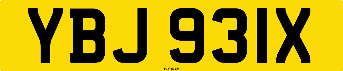 YBJ 931X Number Plate