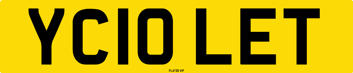 YC10 LET Number Plate