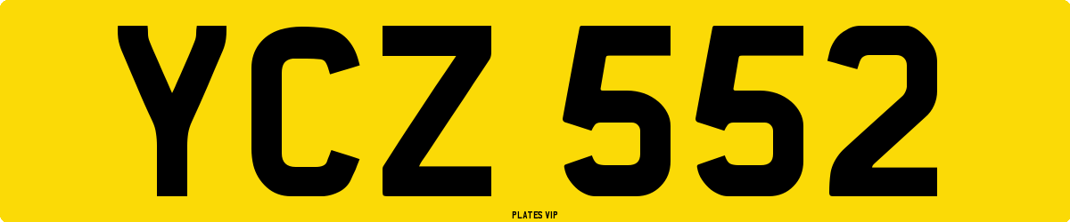 YCZ 552 Number Plate