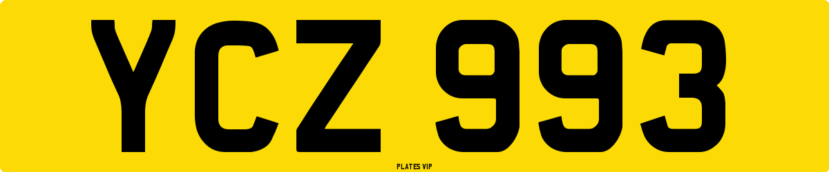 YCZ 993 Number Plate