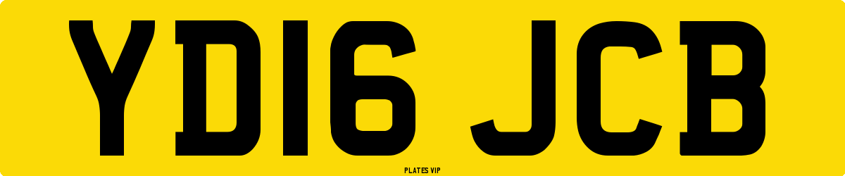 YD16 JCB Number Plate