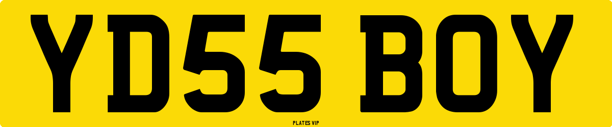 YD55 BOY Number Plate