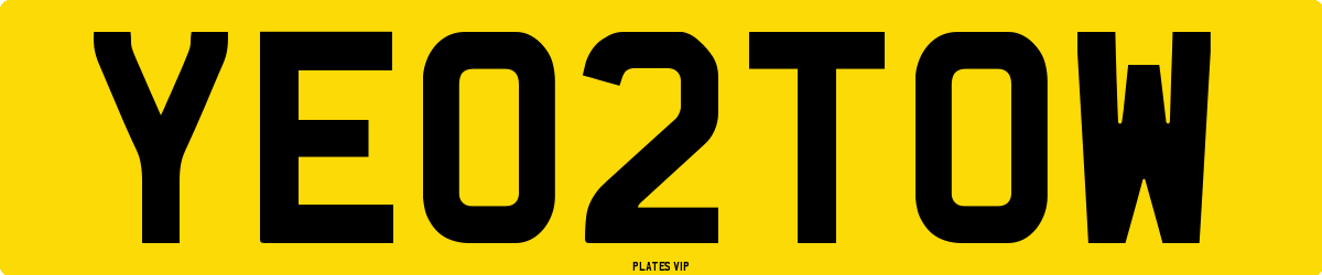 YE02TOW Number Plate