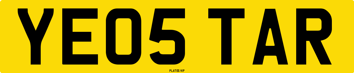 YE05 TAR Number Plate