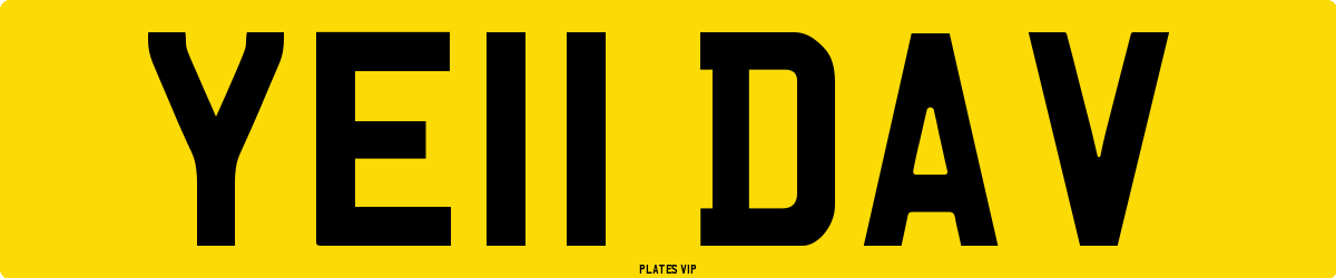 YE11 DAV Number Plate
