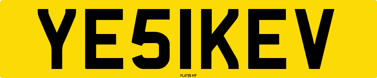 YE5 1 KEV Number Plate