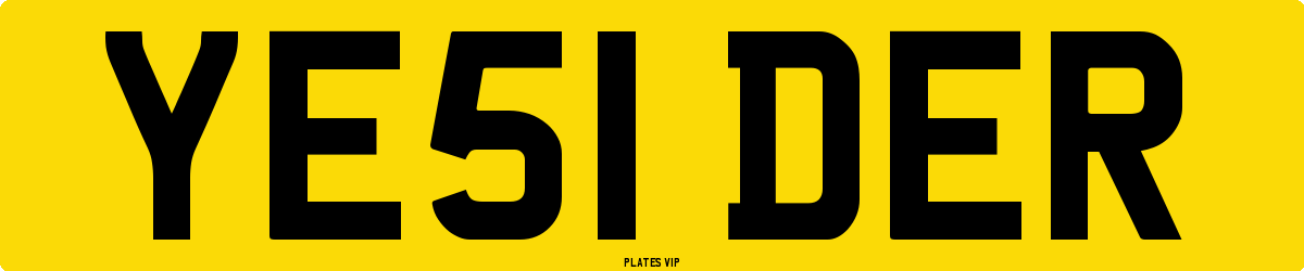 YE51 DER Number Plate