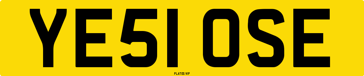 YE51 OSE Number Plate