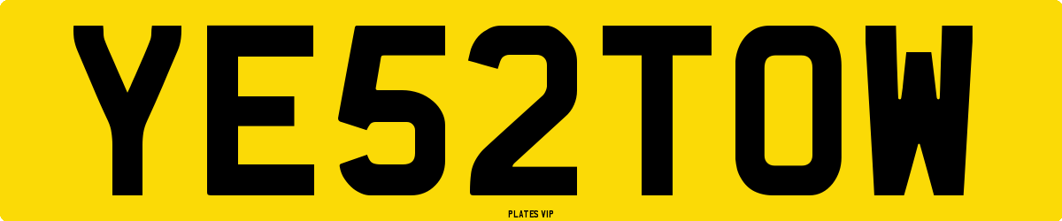 YE52TOW Number Plate