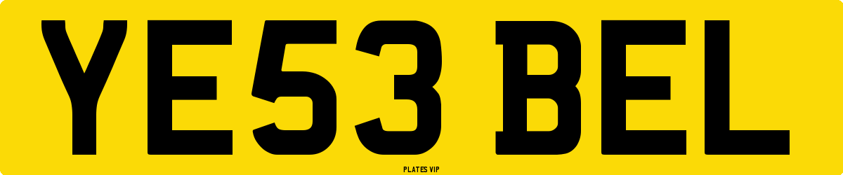 YE53 BEL Number Plate