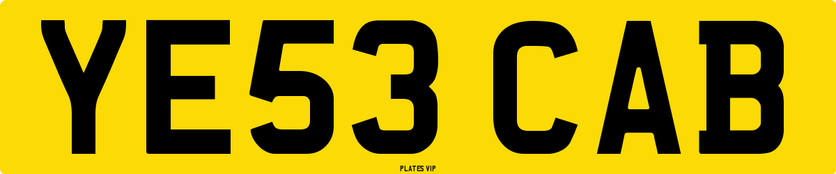 YE53 CAB Number Plate