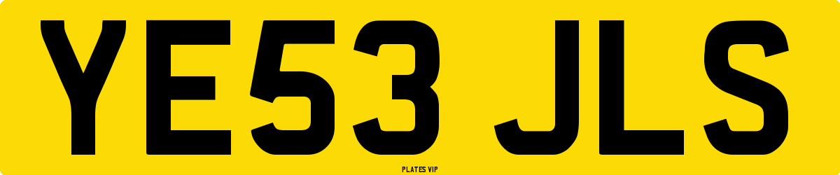 YE53 JLS Number Plate