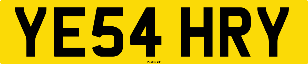 YE54 HRY Number Plate