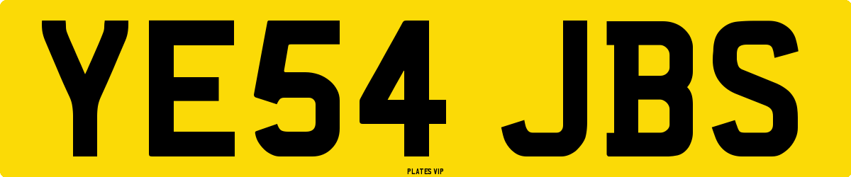 YE54 JBS Number Plate